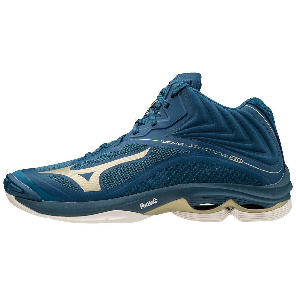 Mizuno Wave Lightning Z6 Mid - Erkek Voleybol Ayakkabısı - Mavi Türkiye (JFDPME-053)